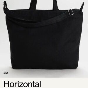 BAGGU Zip Horizontal Duck Bag - Navy Green Check